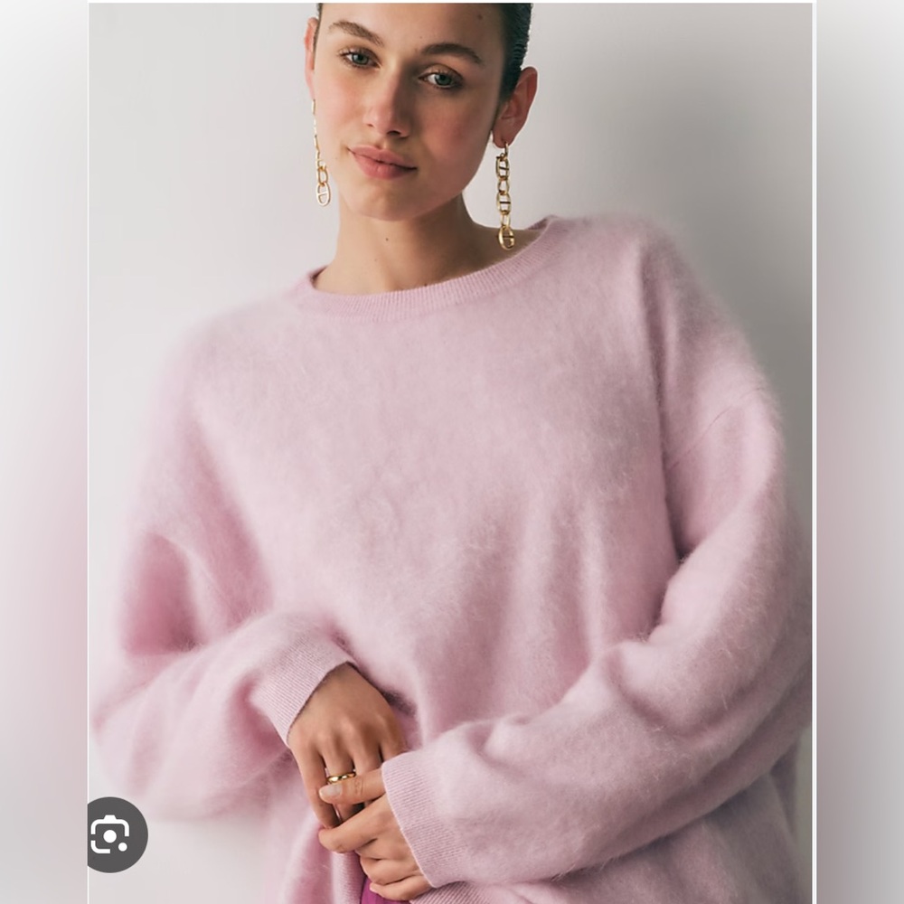 NWT JCrew Brushed cashmere relaxed crewneck sweater XS